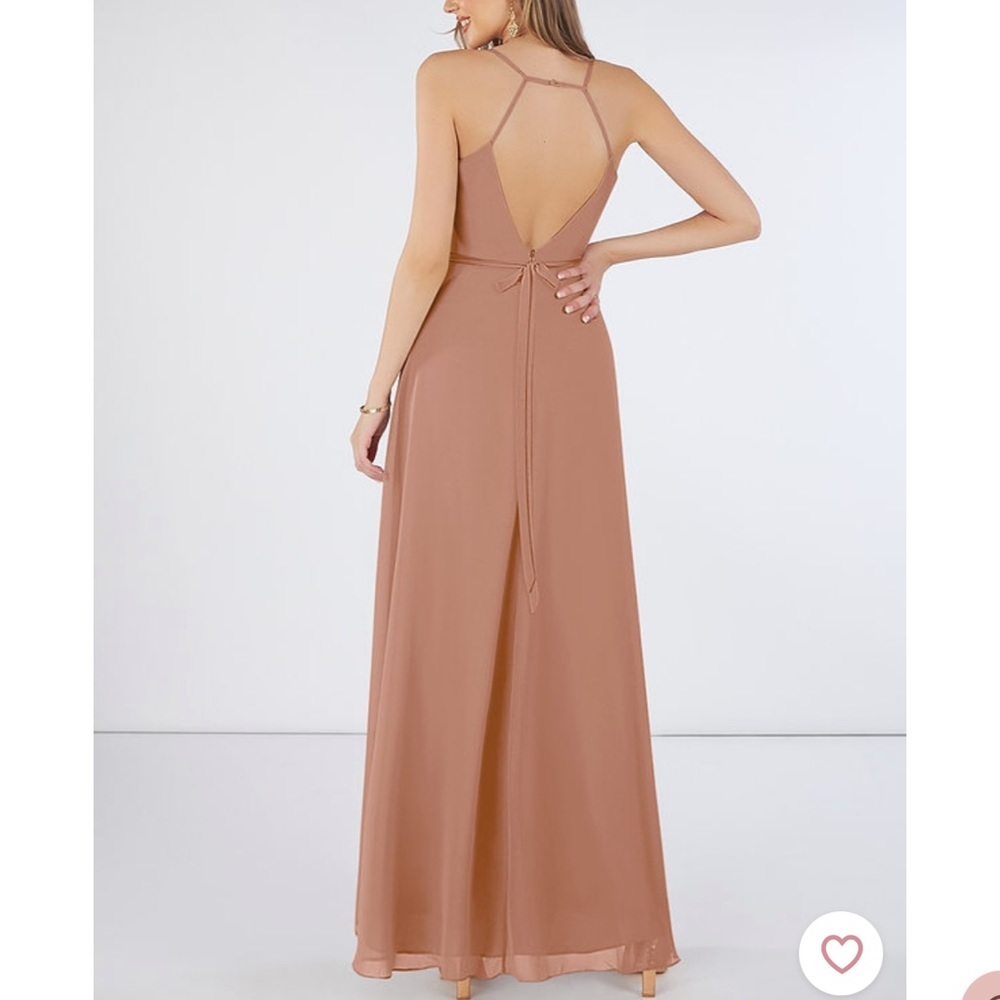 Azazie Mandy Dress in Champagne Rose - Picture 2 of 7